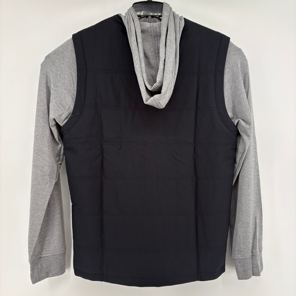 TravisMathew CONCORDE Vest Hoodie Black Heather Grey Mens Size S Style 1M724 - Picture 3 of 11